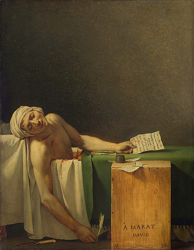 The Death of Marat painting by Jacques-Louis David
