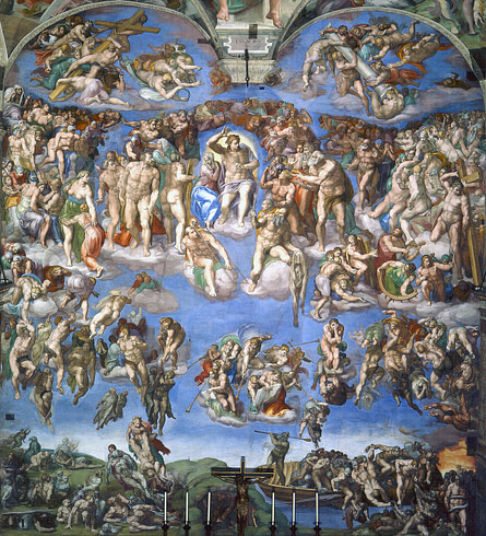 the last judgement painting by Michelangelo