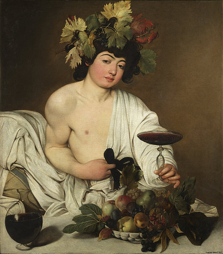 Bacchus painting by Caravaggio