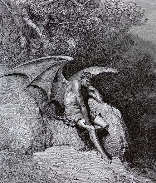 Gustave Doré illustration of Lucifer for Paradise Lost