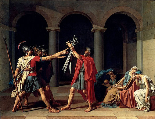 Oath of the Horatii painting by Jacques-Louis David