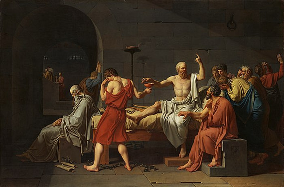 The Death of Socrates painting by Jacques-Louis David