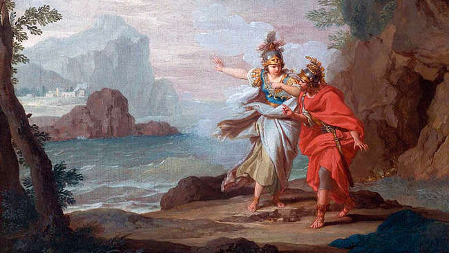 Giuseppe Bottani painting of Athena appearing to Odysseus